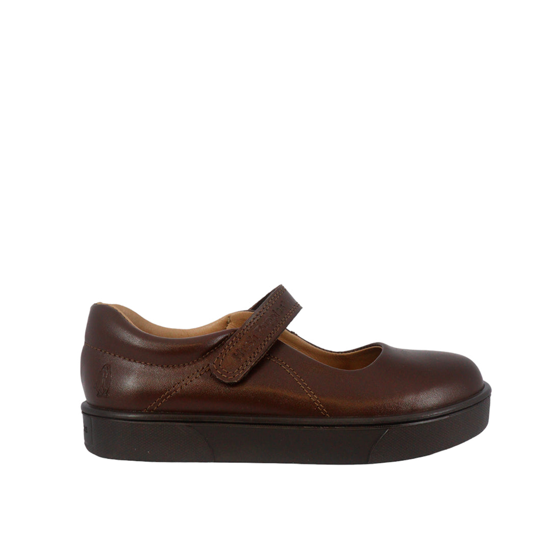 Ballerinas escolar Jane para niña color café