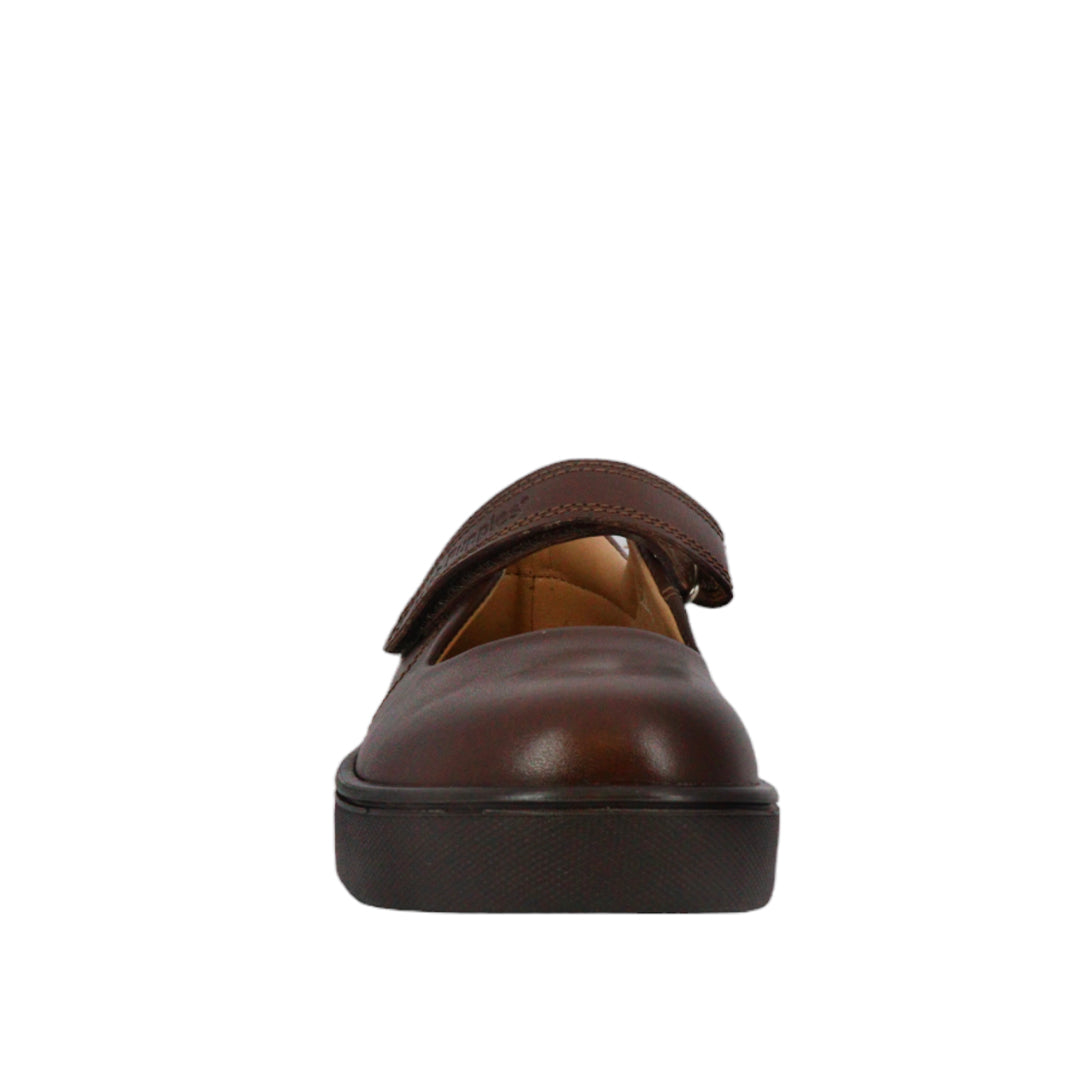 Ballerinas escolar Jane para niña color café