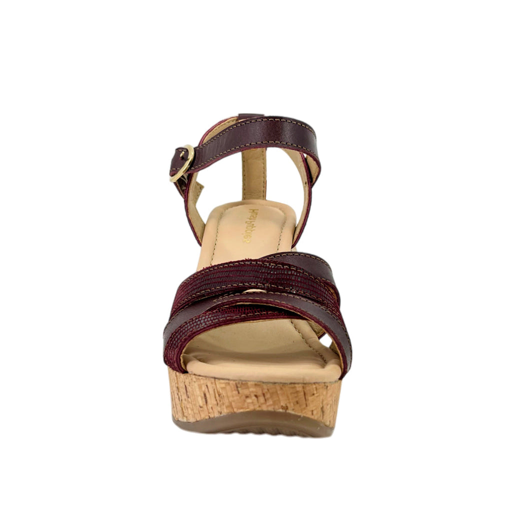 Sandalias de plataforma Dora para mujer color burgundy