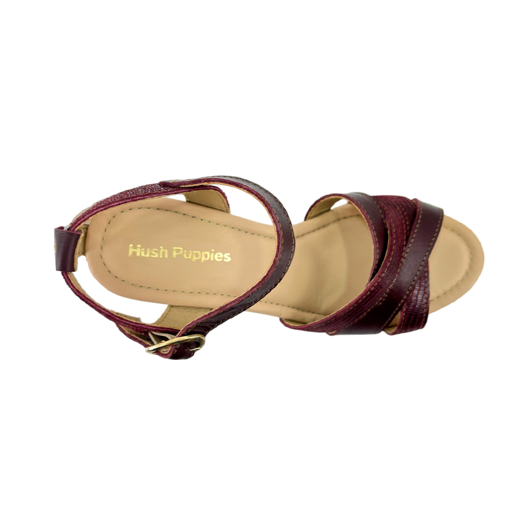 Sandalias de plataforma Dora para mujer color burgundy