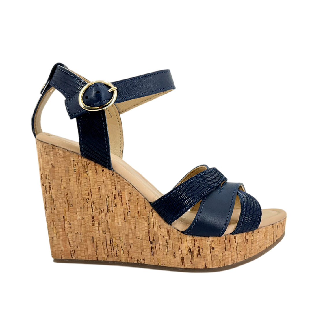 Sandalias de plataforma Dora para mujer color navy