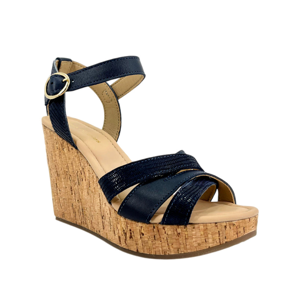 Sandalias de plataforma Dora para mujer color navy