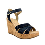 Sandalias de plataforma Dora para mujer color navy