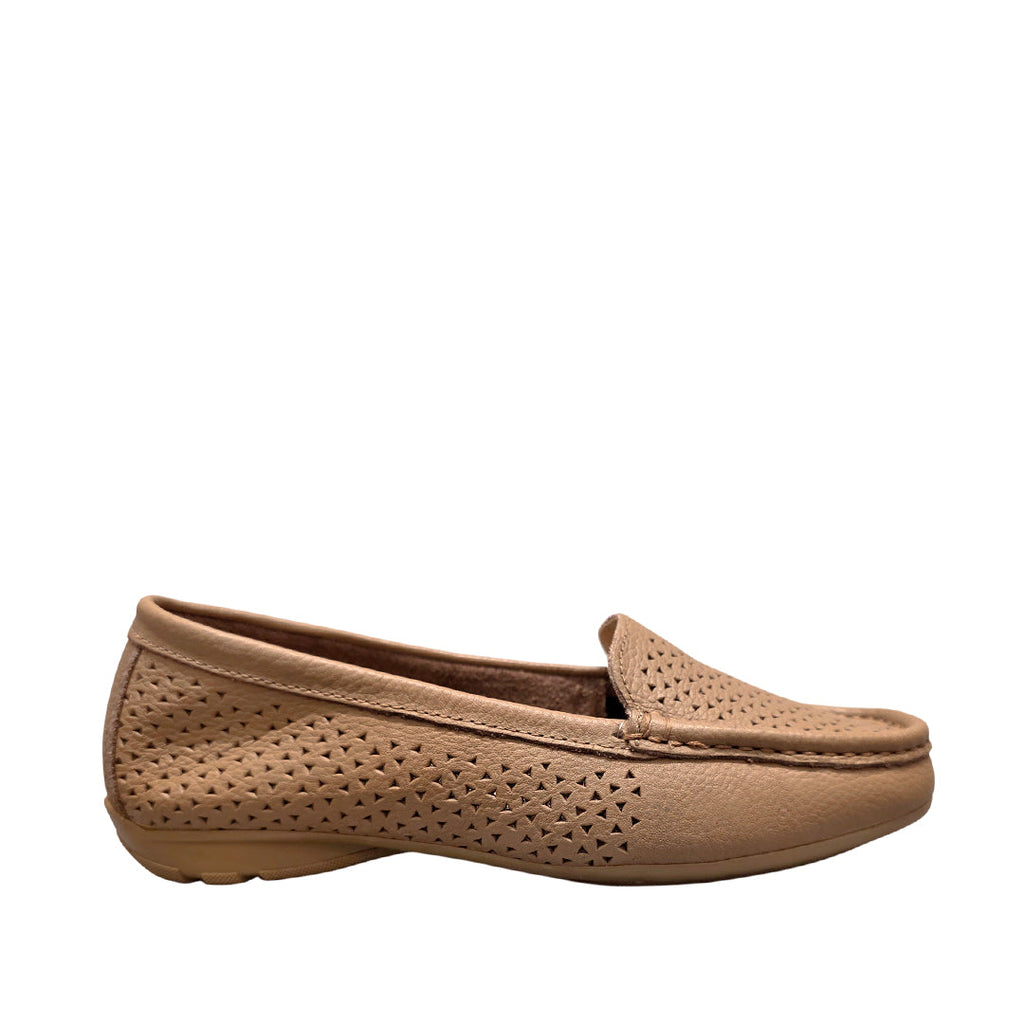 Mocasines Lorivel para mujer color taupe
