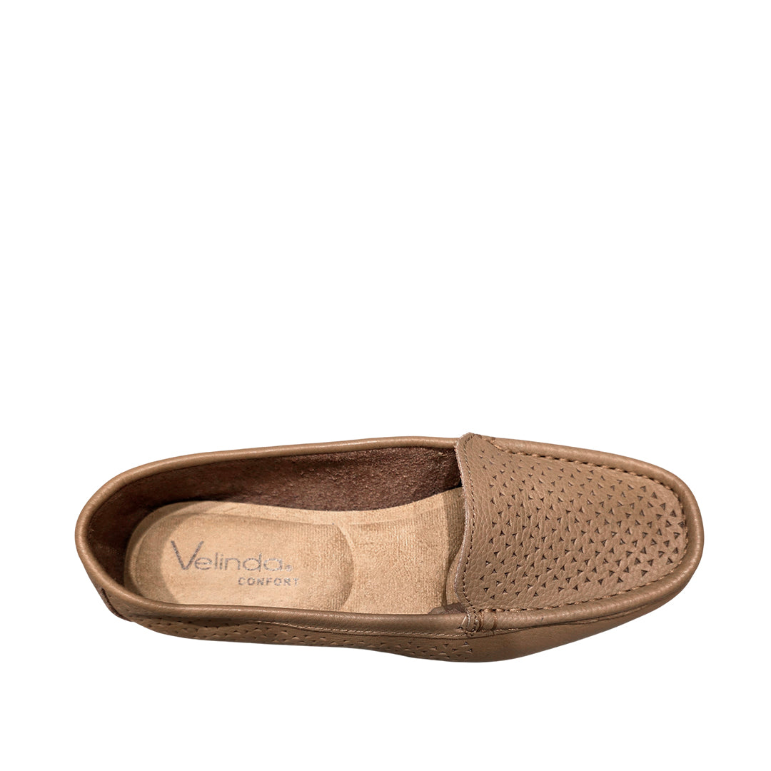 Mocasines Lorivel para mujer color taupe