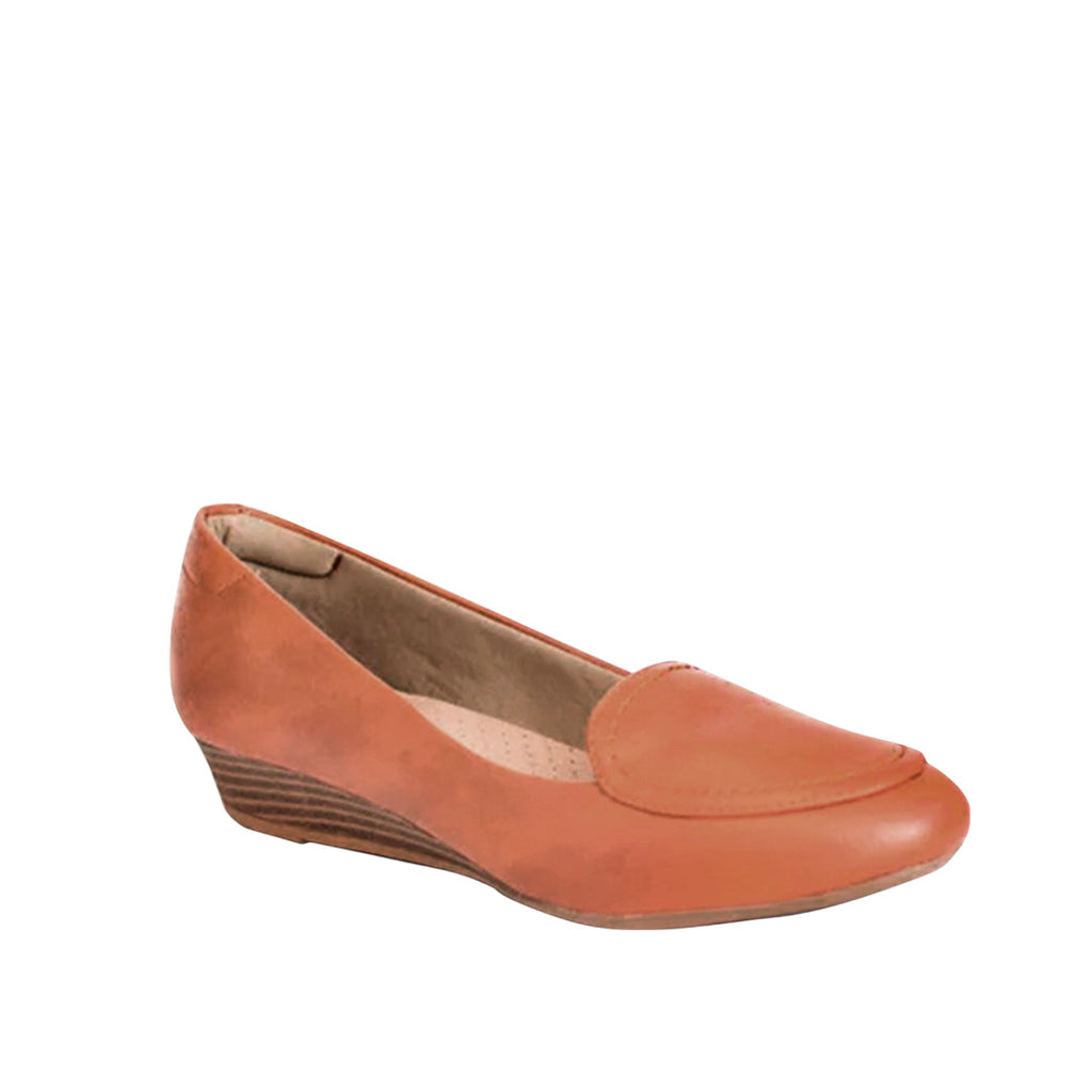 Zapatos cuña Tamires mirabella cognac para Mujer