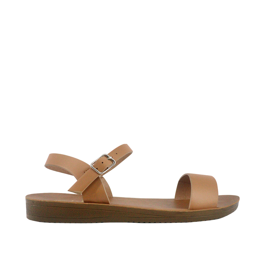 Sandalias Flats Maribel Miramar cogñac para Mujer