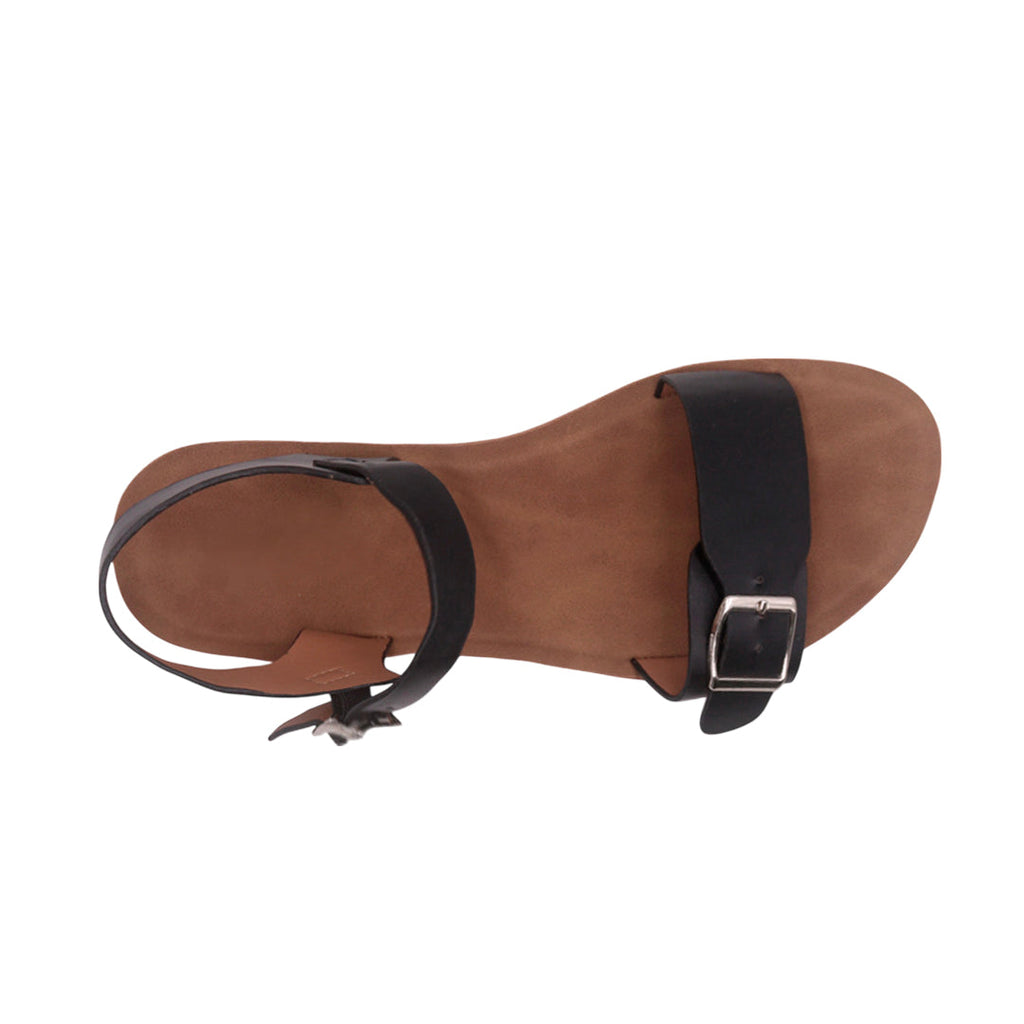 Sandalias flat Sulenmir negro para Mujer