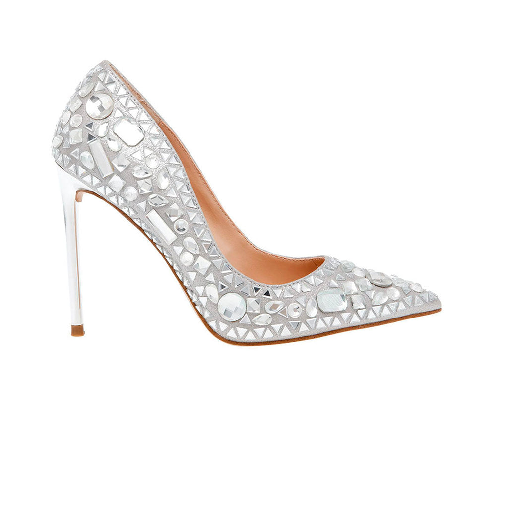 Zapatos de tacon Veta Rhinest plateado para Mujer