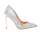 Zapatos de tacon Veta Rhinest plateado para Mujer