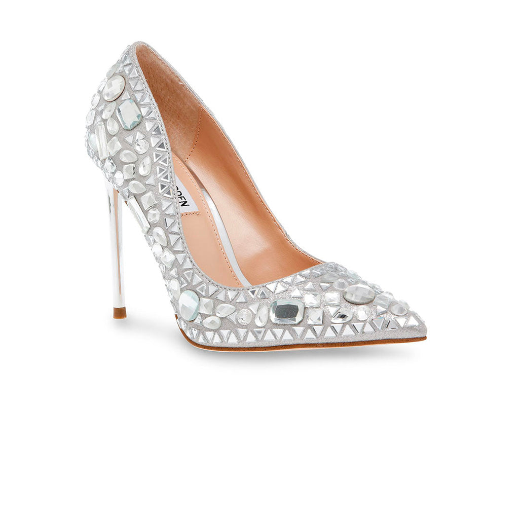 Zapatos de tacon Veta Rhinest plateado para Mujer