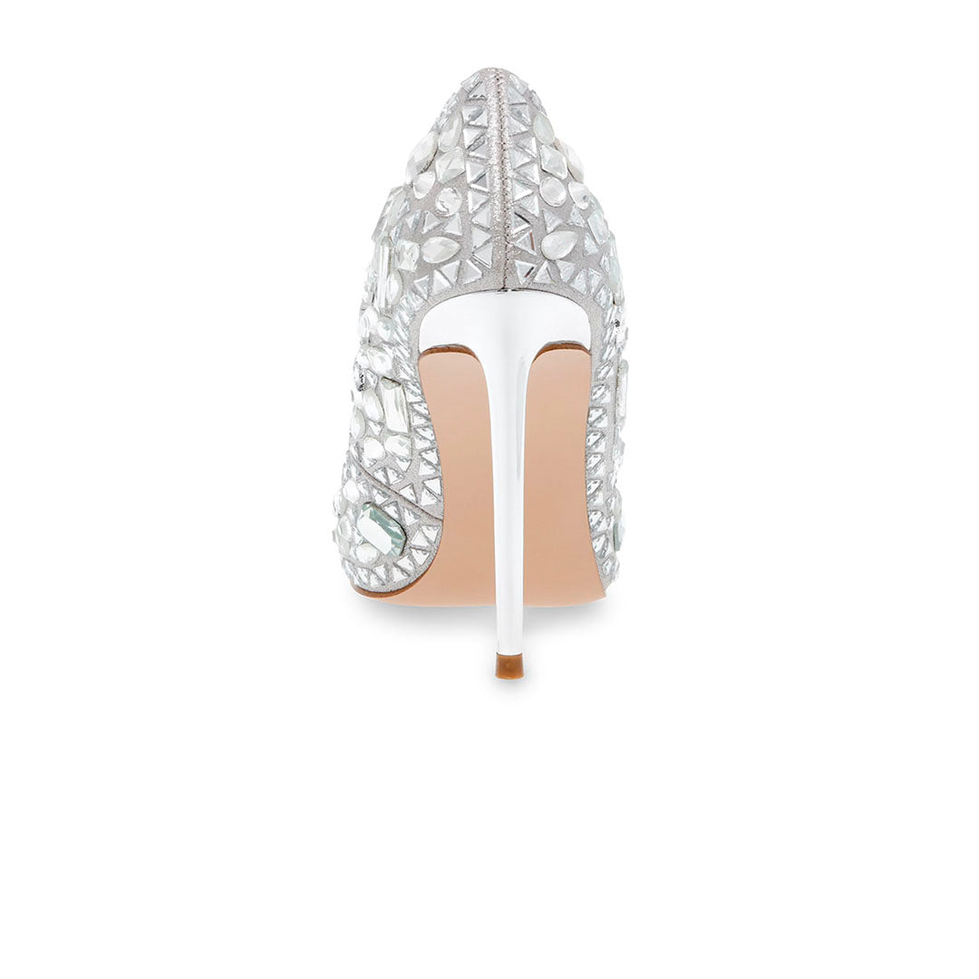 Zapatos de tacon Veta Rhinest plateado para Mujer