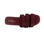 Sandalias flats Mina vino para Mujer