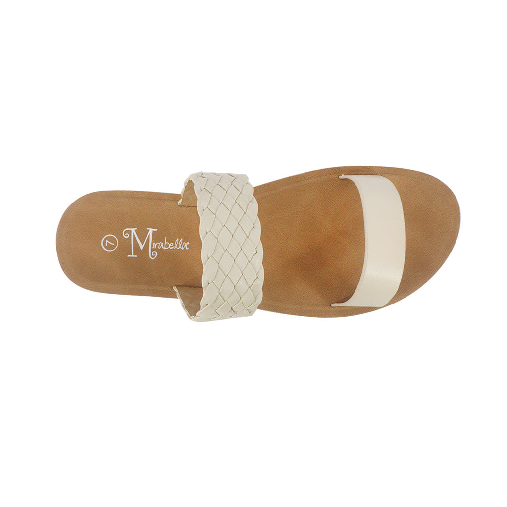 Sandalias flats Lily blanco para Mujer