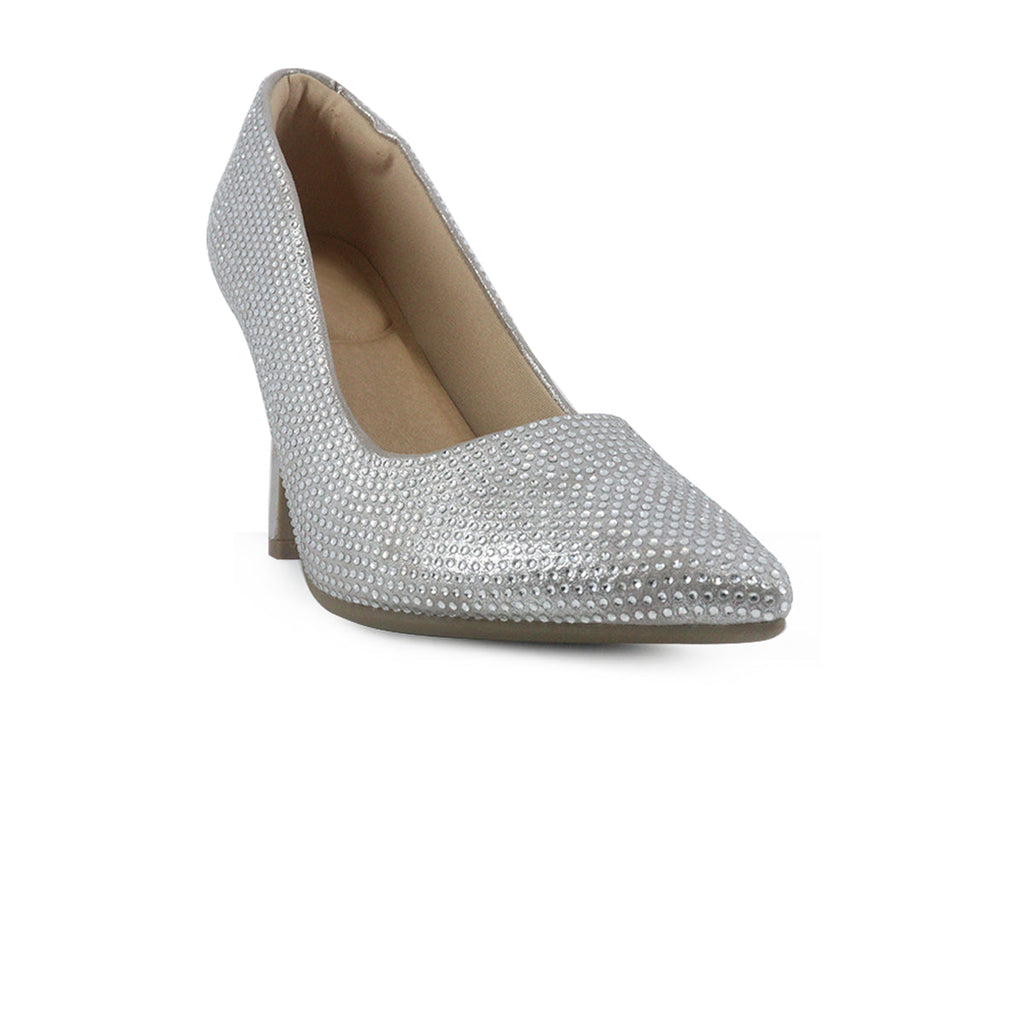 Zapatos de tacon Paris plateado para Mujer