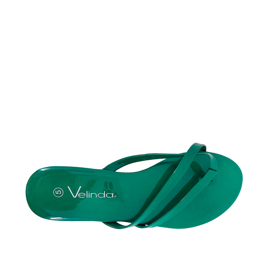 Sandalias flats Karen verde para mujer