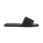 Sandalias flats Lea negro para Mujer
