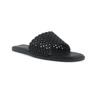 Sandalias flats Lea negro para Mujer