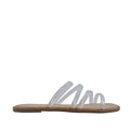 Sandalias flats Mady blanco para mujer
