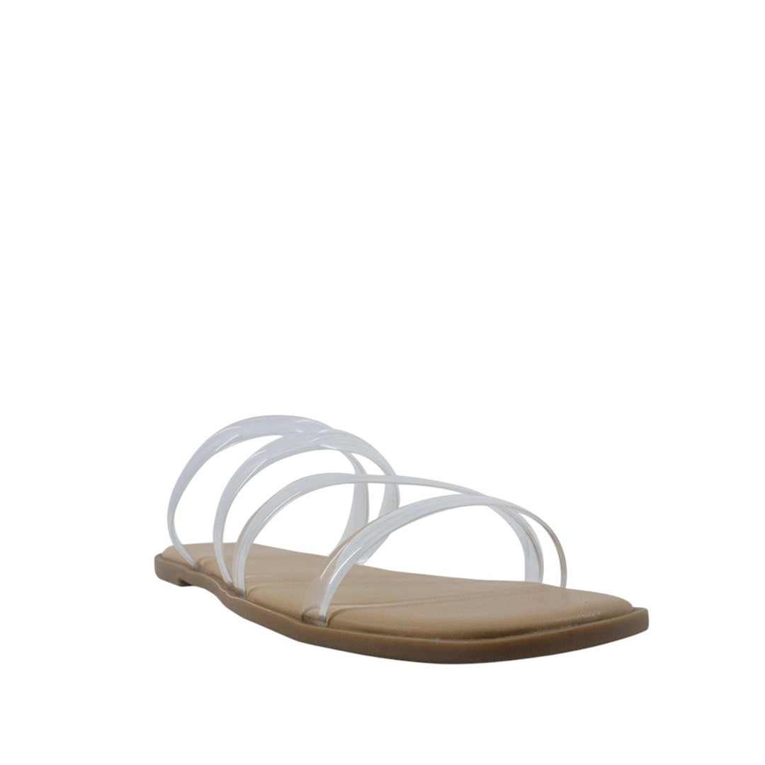 Sandalias flats Mady blanco para mujer