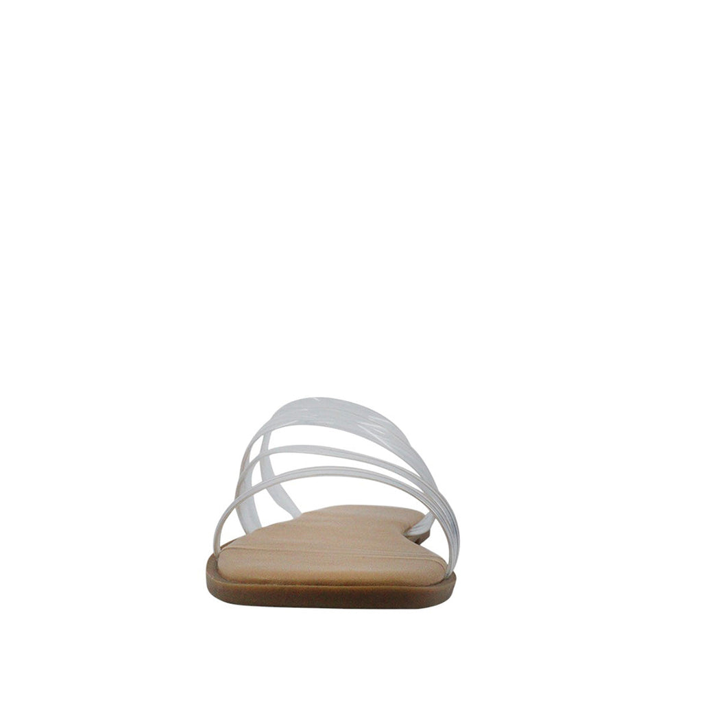 Sandalias flats Mady blanco para mujer