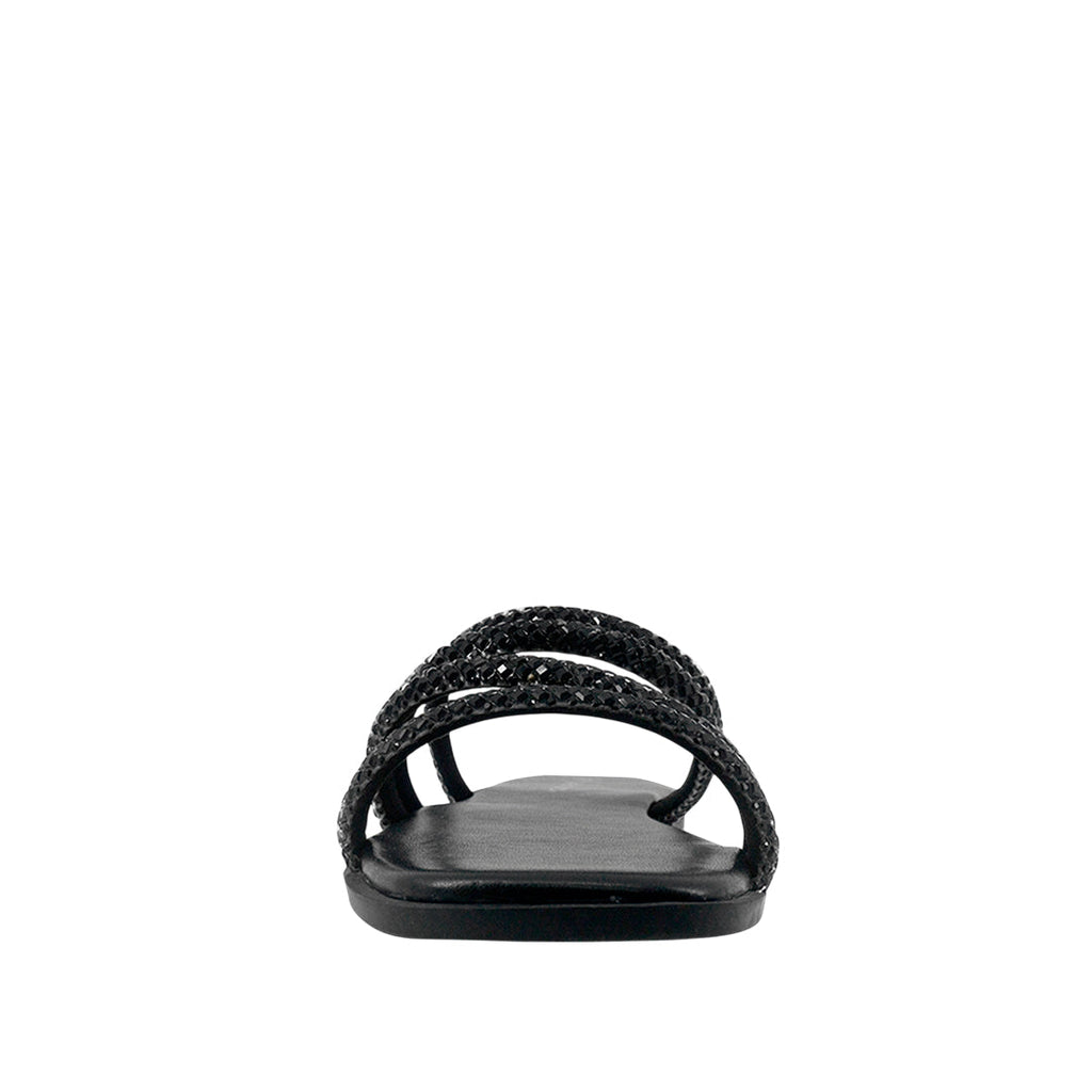 Sandalias flats Mady negro para mujer