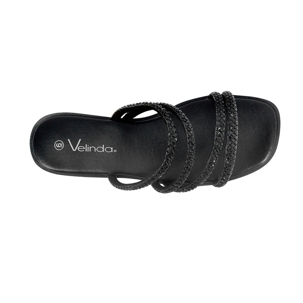 Sandalias flats Mady negro para mujer