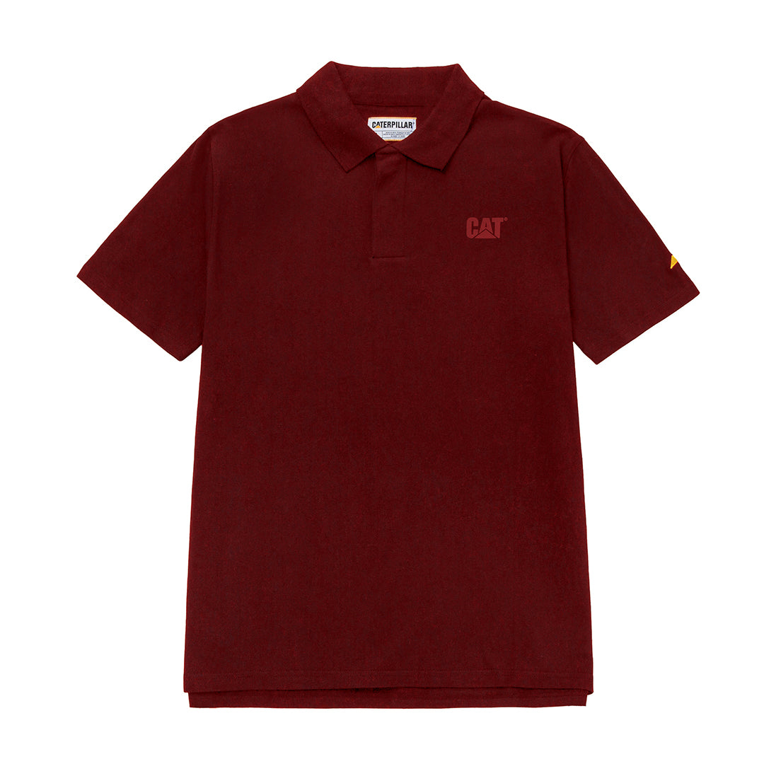 Camisa tipo polo rojo pique para hombre