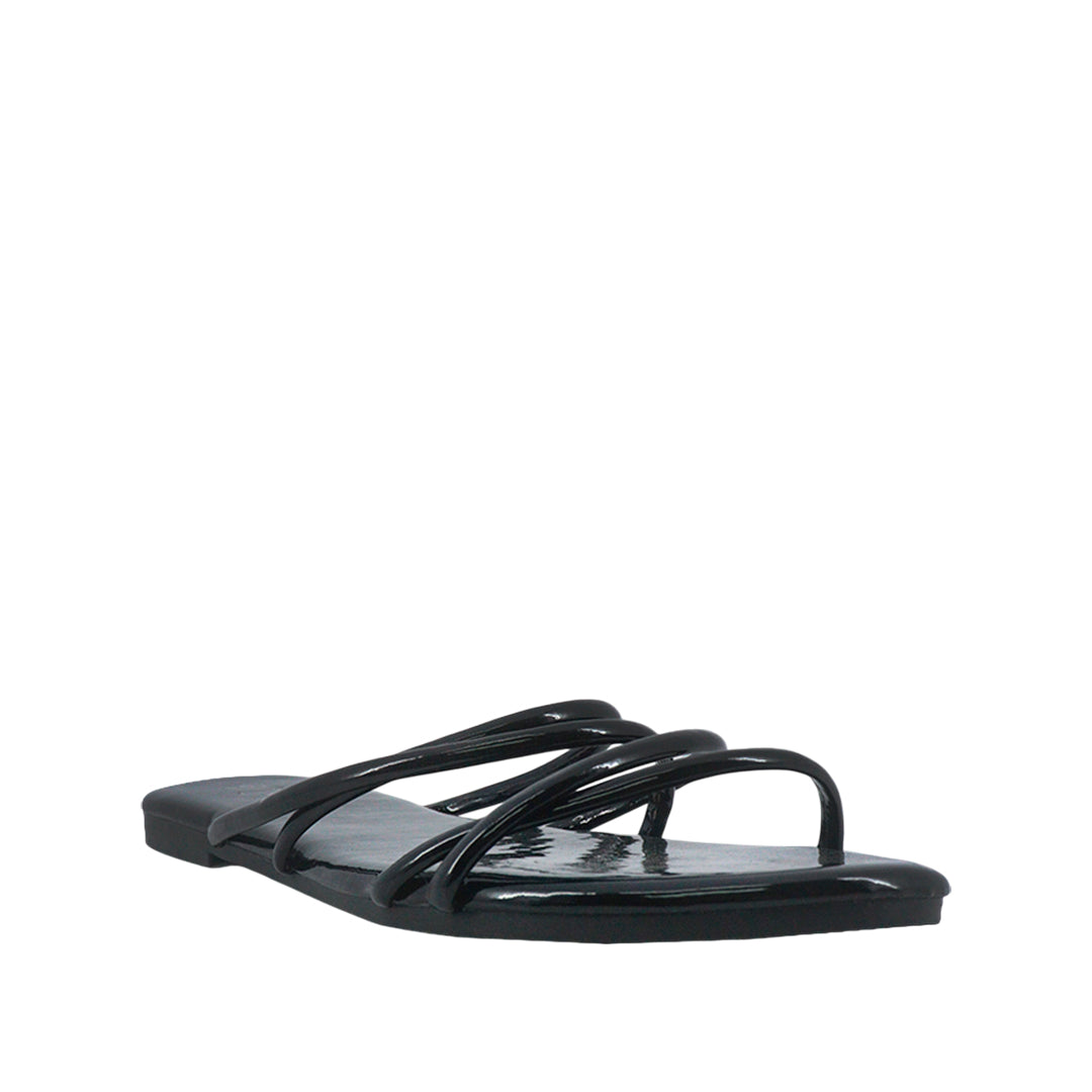 Sandalias flats Keren negro para mujer
