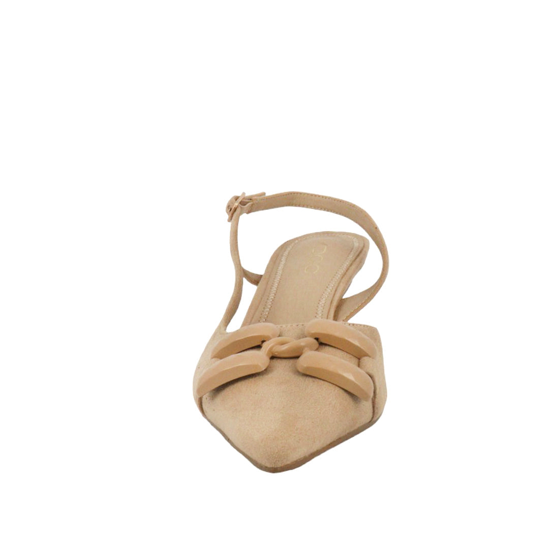 Tacones slingback Fabiola color taupe