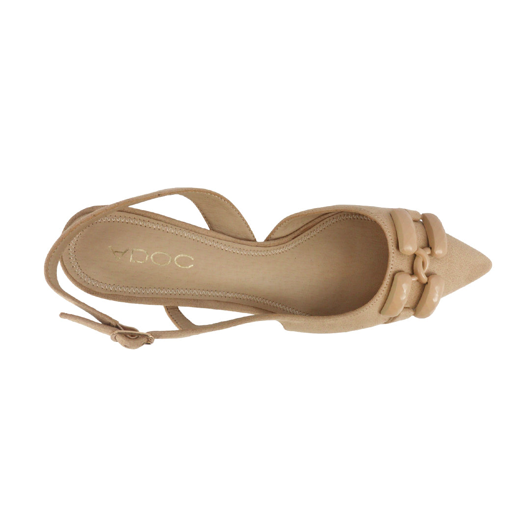 Tacones slingback Fabiola color taupe