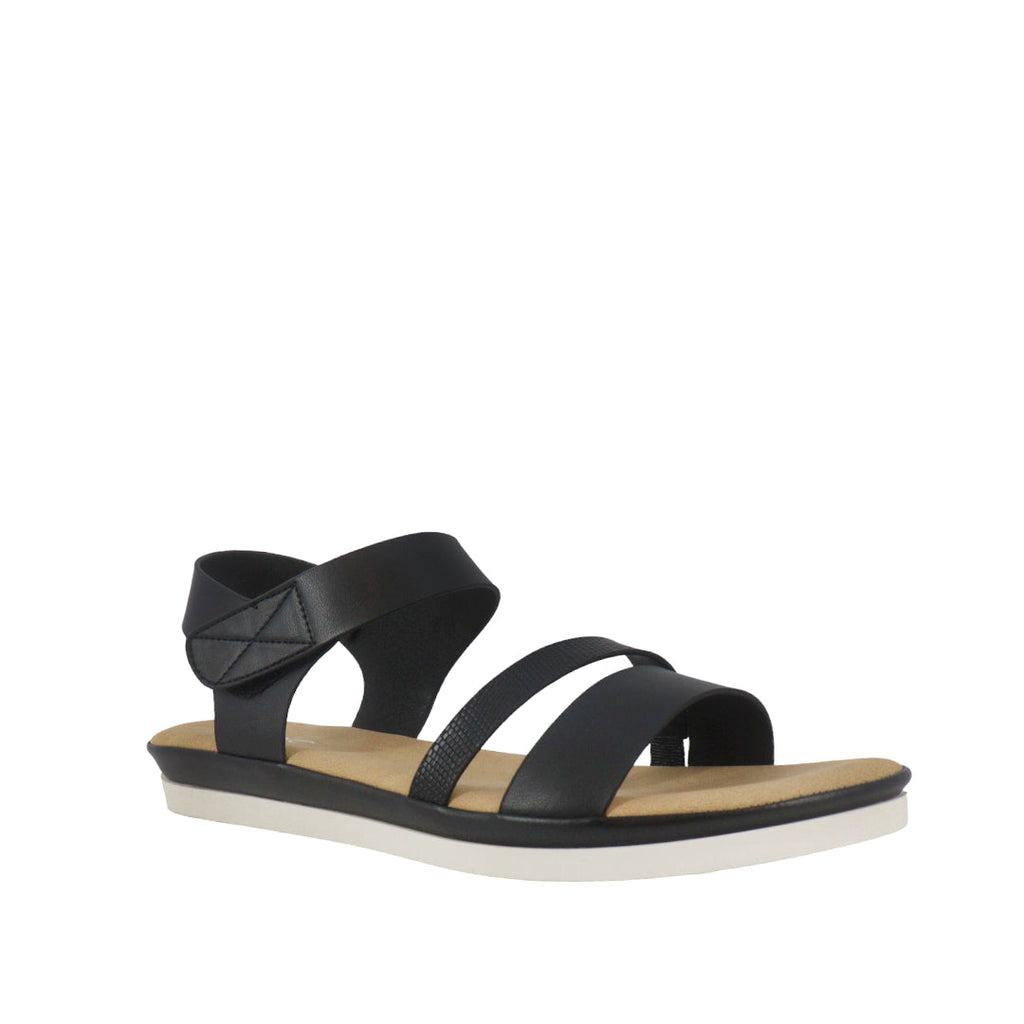 Sandalias flats Ilia color negro para mujer