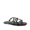 Sandalias flats Valeria negro para mujer