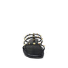 Sandalias flats Valeria negro para mujer