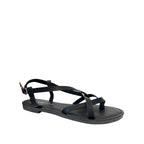 Sandalias flats Romina negro para mujer