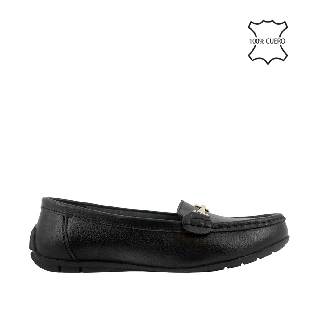 Mocasines Nelly negro para mujer