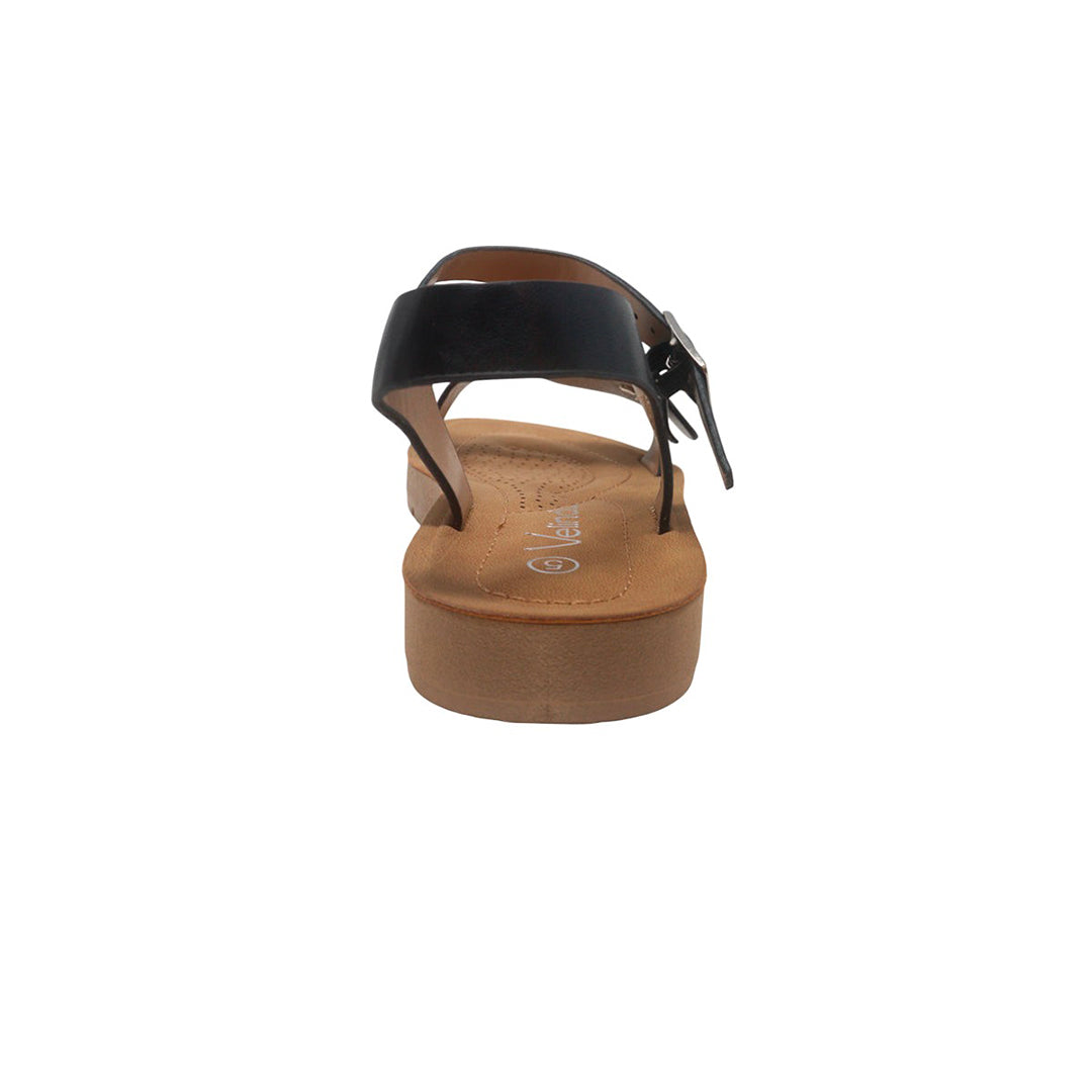 Sandalias flats Sulen negro para mujer