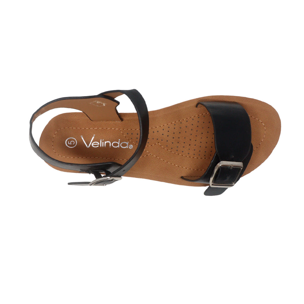 Sandalias flats Sulen negro para mujer