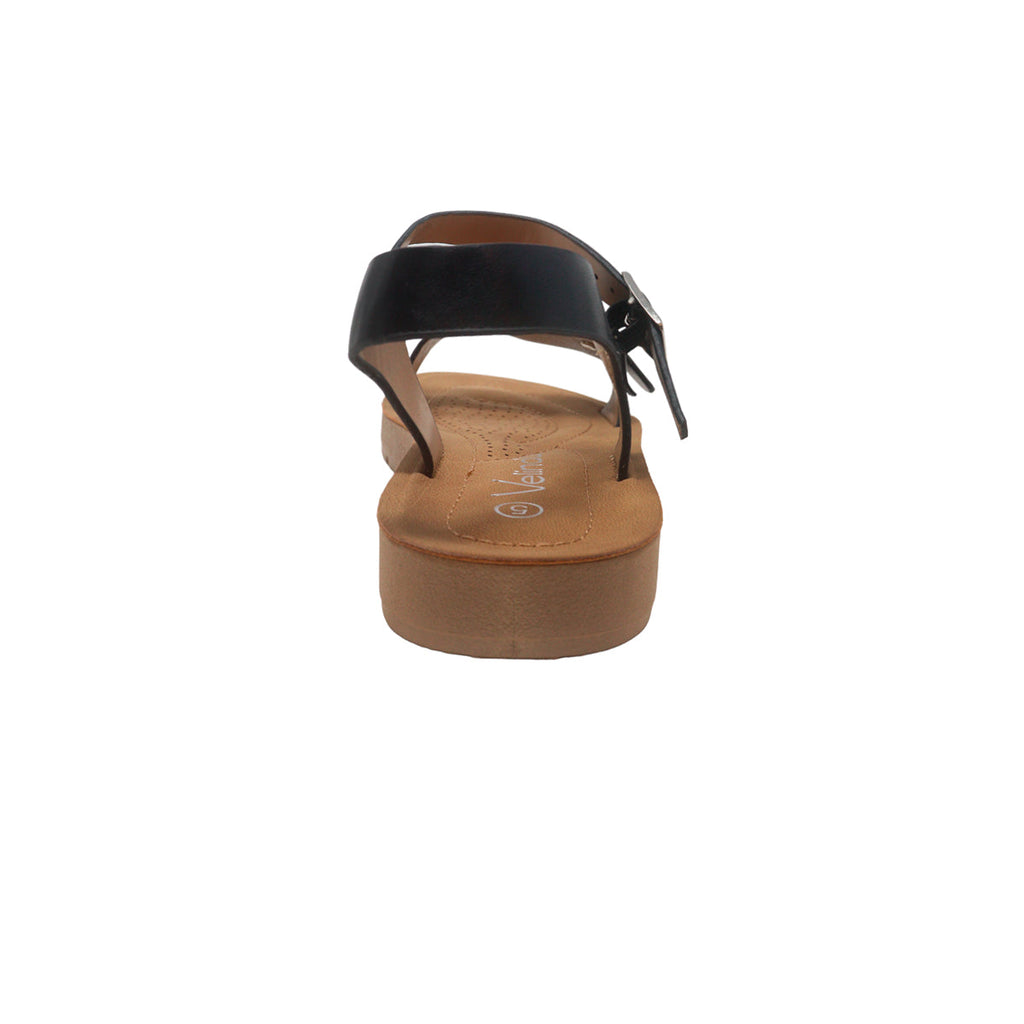 Sandalias flats Sulen negro para mujer