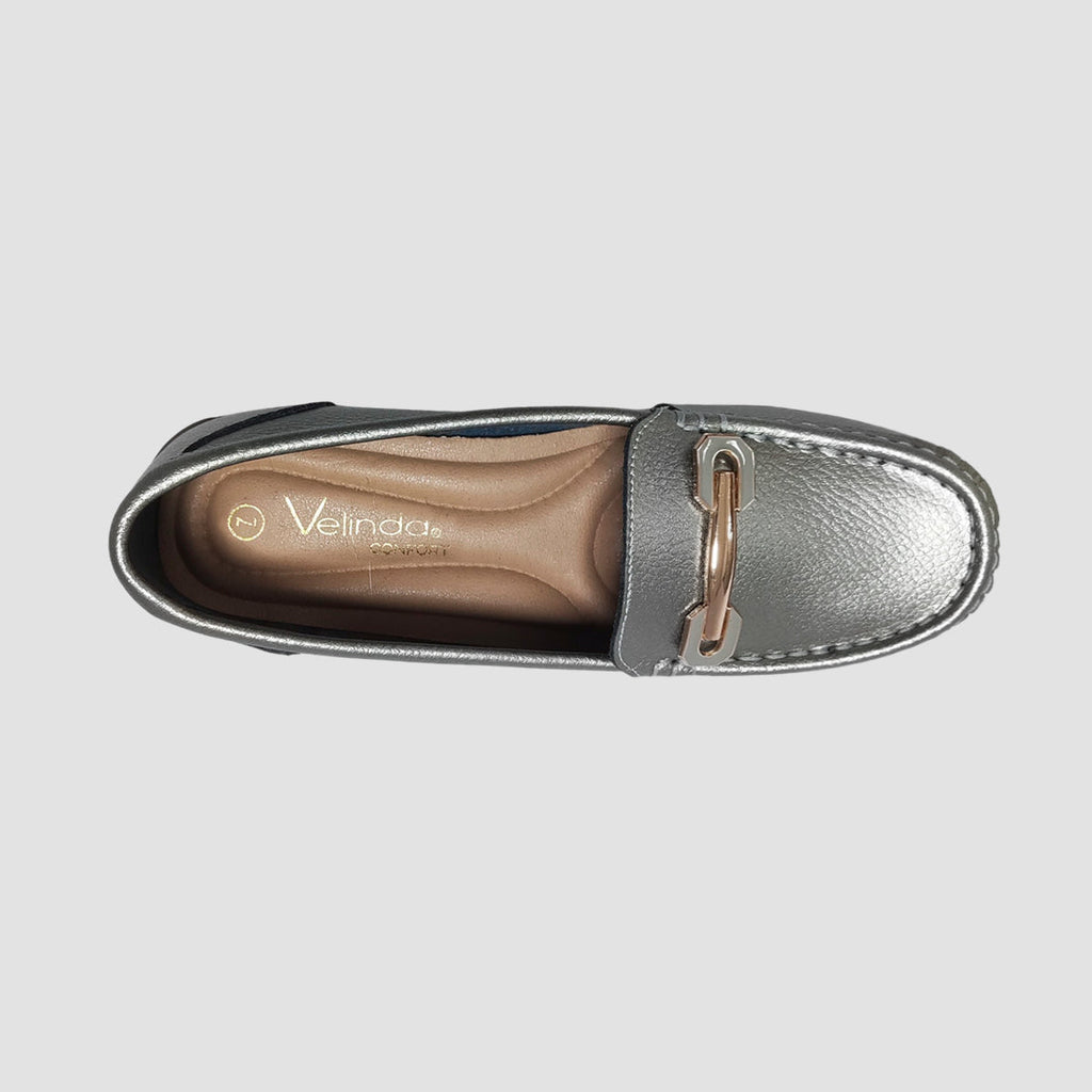 Mocasines Ena pewter para mujer