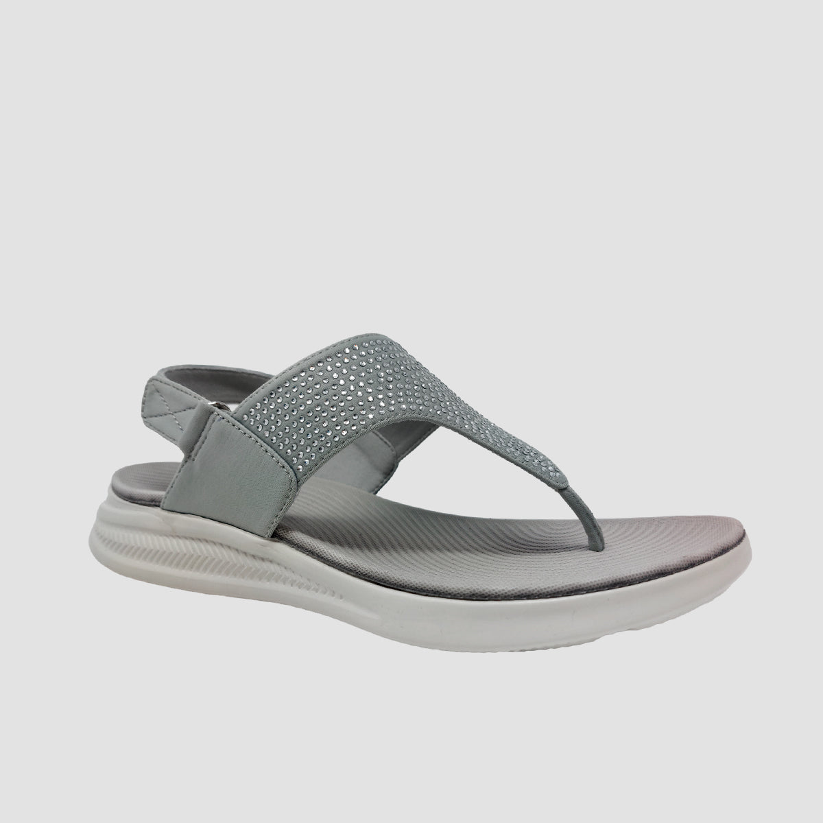 Sandalias flats Joy plateado para mujer