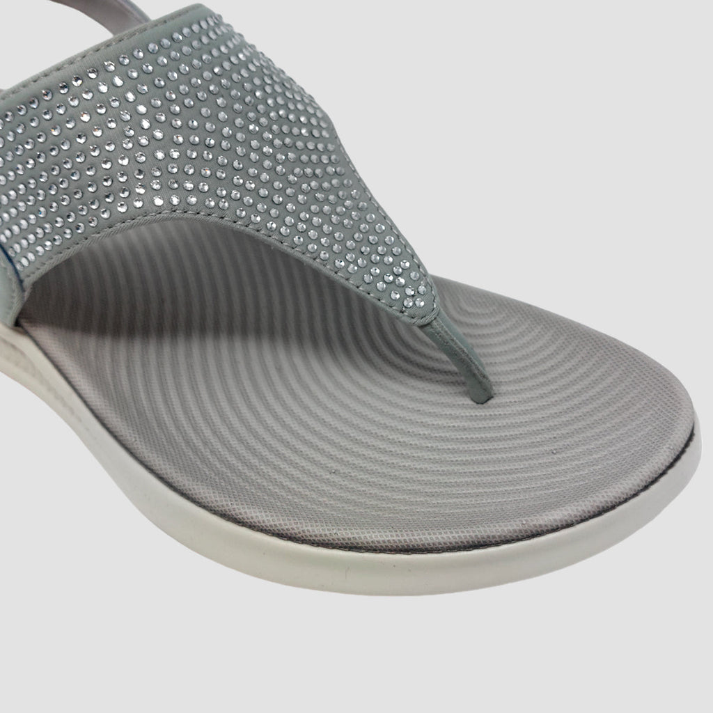 Sandalias flats Joy plateado para mujer