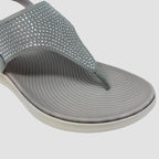 Sandalias flats Joy plateado para mujer