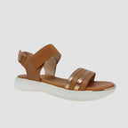 Sandalias flats Lena tan para mujer