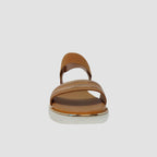 Sandalias flats Lena tan para mujer