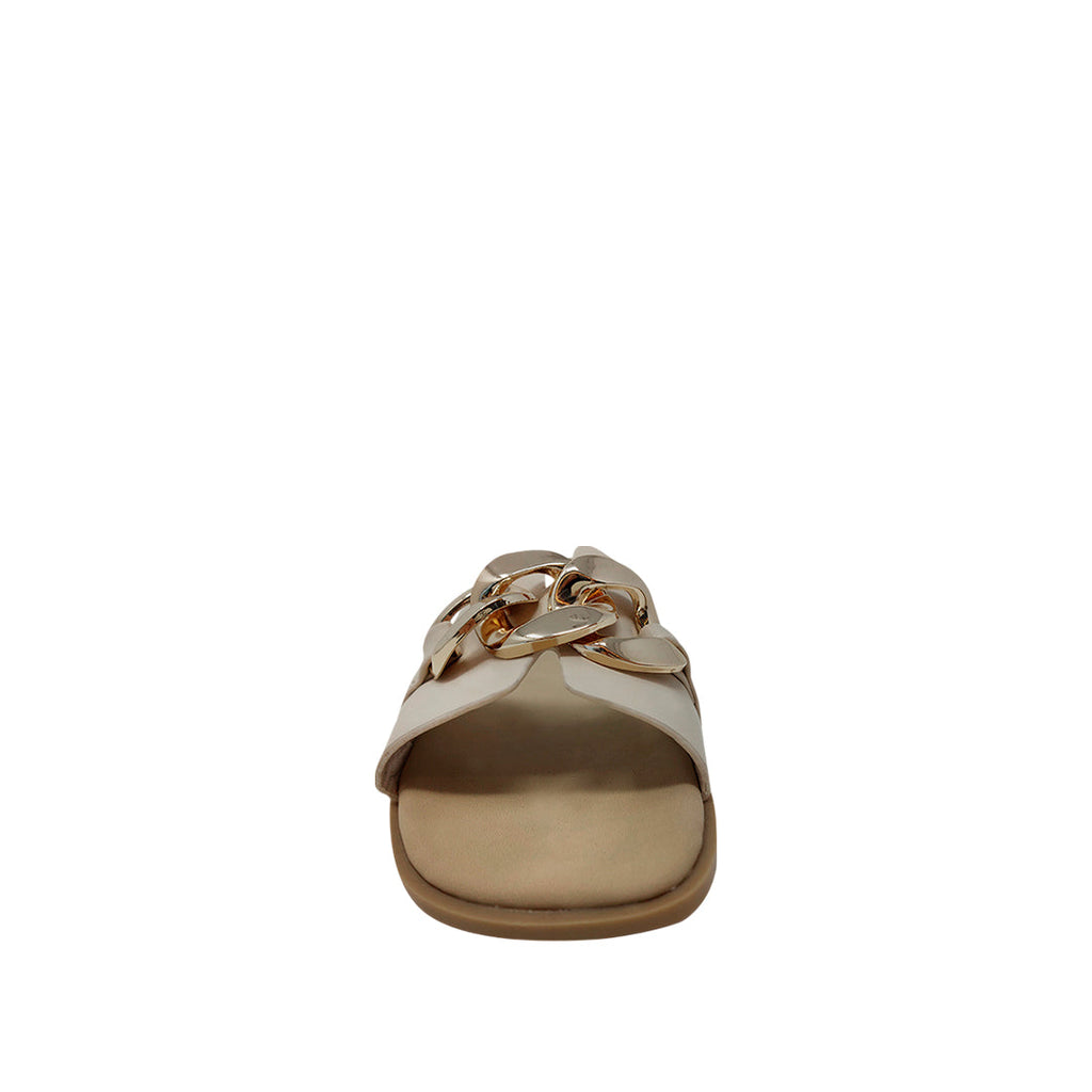 Sandalias flats Mariam para mujer color hueso