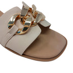 Sandalias flats Mariam para mujer color hueso