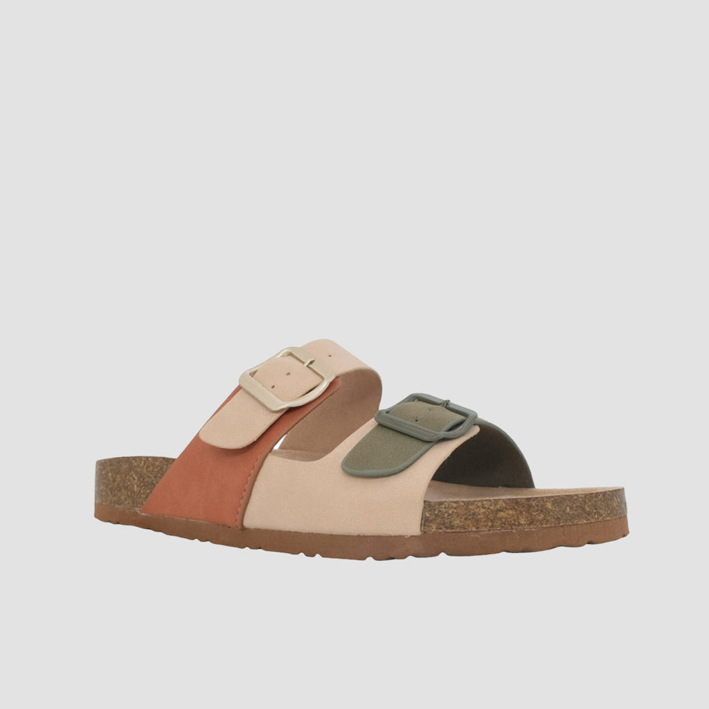 Sandalias flats Mirka beige para mujer