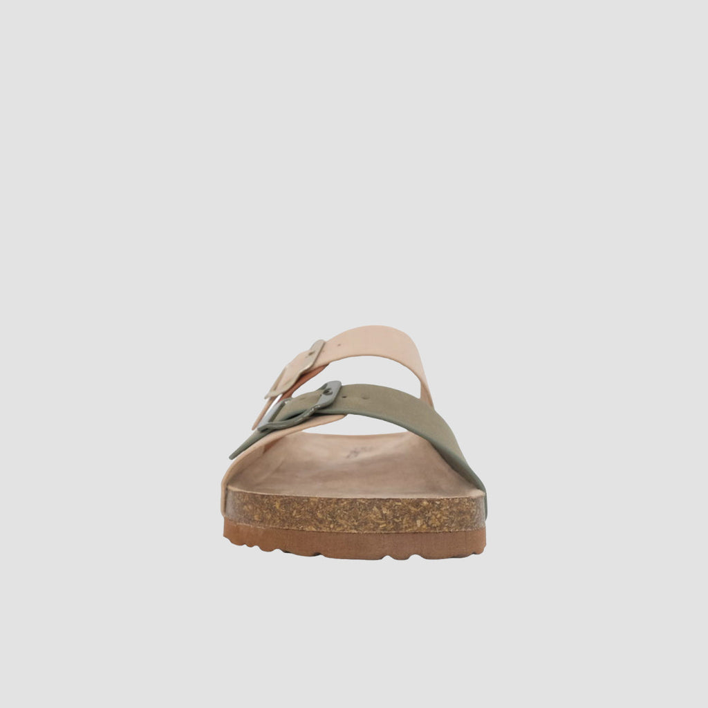 Sandalias flats Mirka beige para mujer