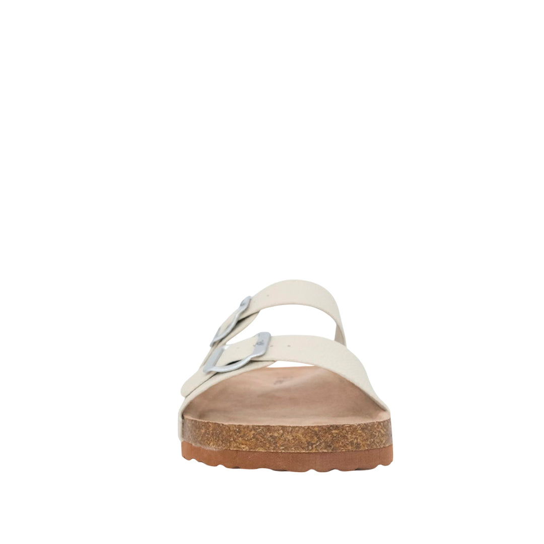 Sandalias flats Mirka para mujer color hueso